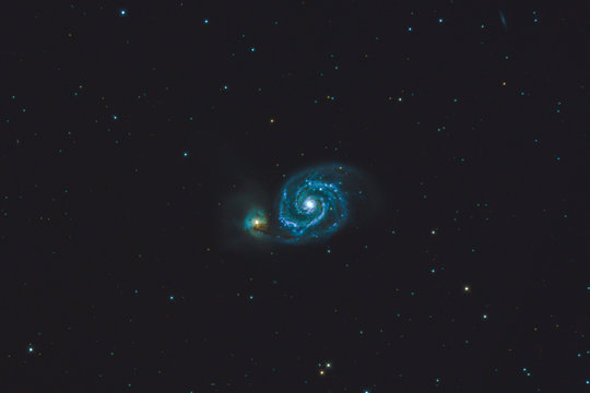 M51 The Whirlpool galaxy , (20 x 5 minute image stack) Cornwall, UK