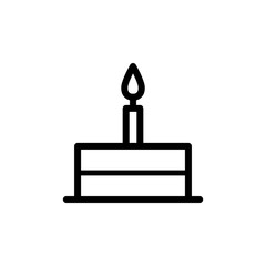 Vector illustration, birthday cake icon design