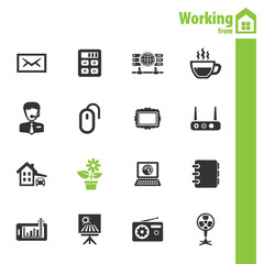 working from home icons
