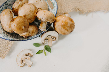 Cremini Mushrooms Organic and healthy food
