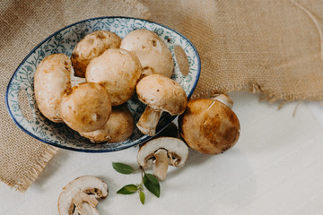 Cremini Mushrooms Organic and healthy food