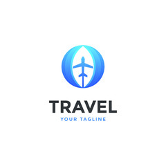 awesome travel logo template design