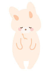 お辞儀するうさぎのイラスト