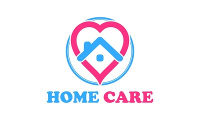 Home care simple illustration vector logo design