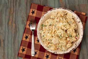 Picnic Food Rustic Homemade Potato Salad