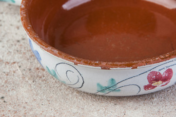 Antique pottery ladle