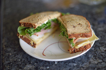 Turkey and Swiss Sandwich