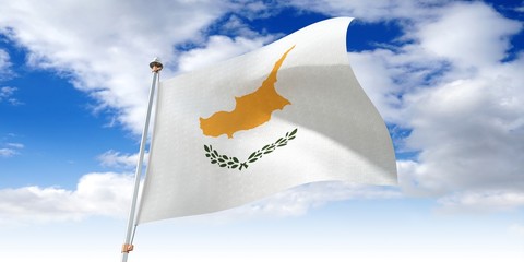 Cyprus - waving flag - 3D illustration