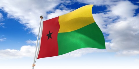 Guinea Bissau - waving flag - 3D illustration