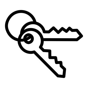 recommend clip art: Key set icon in line style.