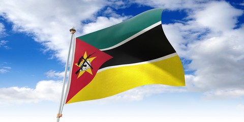 Mozambique - waving flag - 3D illustration
