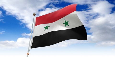 Syria - waving flag - 3D illustration