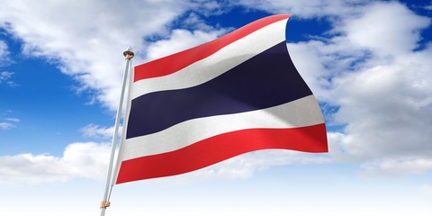 Thailand - waving flag - 3D illustration