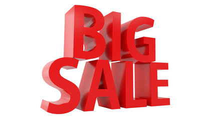 3D render of Big Sale Word