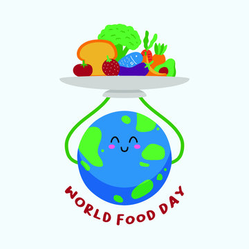 world food day illustration set of vegetables