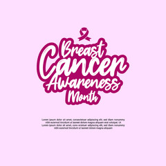 breast cancer awareness month poster design template