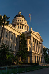 CALIFORNIA STATE CAPITOL BUILDING LATE LIGHT