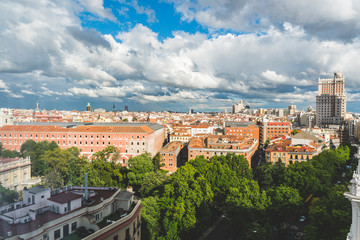 Fototapeta na wymiar Typical Madrid Rooftops in Spain