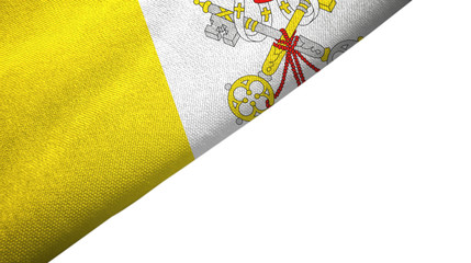 Vatican flag left side with blank copy space