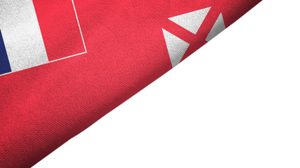 Wallis and Futuna flag left side with blank copy space