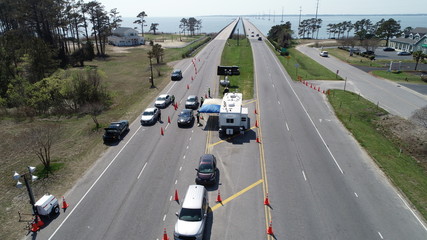 Police Checkpoint Dare County - Kitty Hawk, NC Coronovirus 2020
