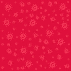 Sign caution coronavirus. Stop coronavirus. Coronavirus outbreak. Coronavirus danger and public health risk disease and flu outbreak. Pandemic medical concept with dangerous cells.Vector illustration