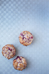 Fresh and warm homemade muffin ready to eat