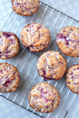 Fresh and warm homemade muffins ready to eat