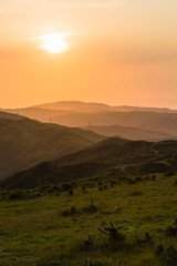 ニュージーランド　ウェリントンのマウント・カウカウからの風景と夕日