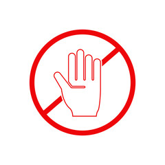 Stop Hand sign icon