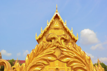 Fototapeta premium 20 March 20 in Rayong Thailand the golden chapel at Pluak Ket Temple