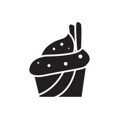 Cupcake, Muffin icon vector