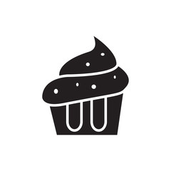 Cupcake, Muffin icon vector