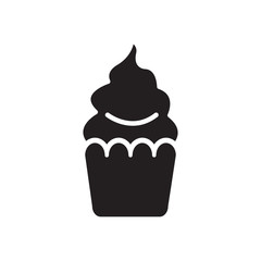 Cupcake, Muffin icon vector