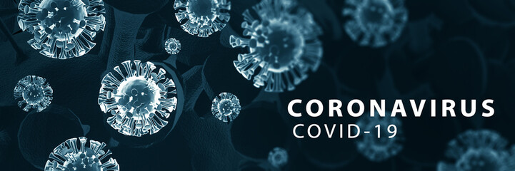 Coronavirus banner background. Covid-19 Coronavirus website banner.