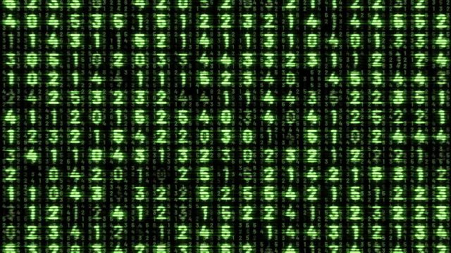 Numbers Matrix Going Through 