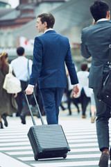 Obraz premium 東京出張中のイギリス人のビジネスマン