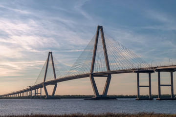 Fototapeta na wymiar Arthur Ravenel Jr. Bridge in Charleston, South Carolina.