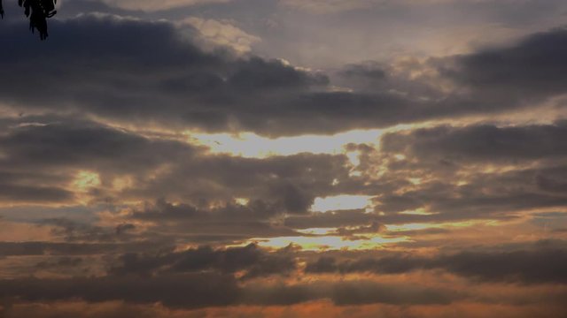 Sky with clouds time lapse depression 4K