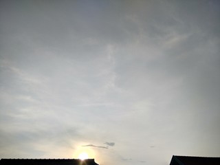 clouds over the small village