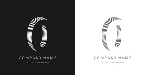 0 logo number modern design - obrazy, fototapety, plakaty