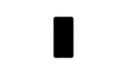 Naklejka premium mockup expensive modern iphone 11 X Xr background with blank black display on white background. 3d render. illustration for presentation app web
