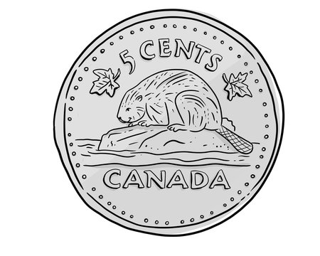 Nickel Illustration - Canadian Currency