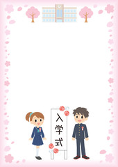 高校入学式の男女