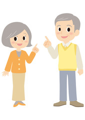 指差し祖父母