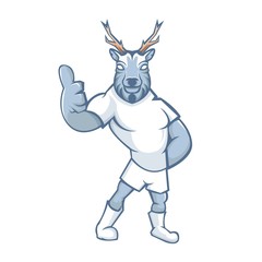 Fototapeta premium Deer mascot design with modern illustration concept style for sport team.