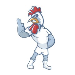 Rooster mascot design with modern illustration concept style for sport team.
