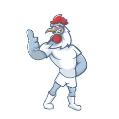 Rooster mascot design with modern illustration concept style for sport team.