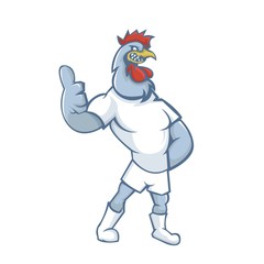 Fototapeta na wymiar Rooster mascot design with modern illustration concept style for sport team.