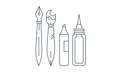 Calligraphy logo icon for artistic writing and branding